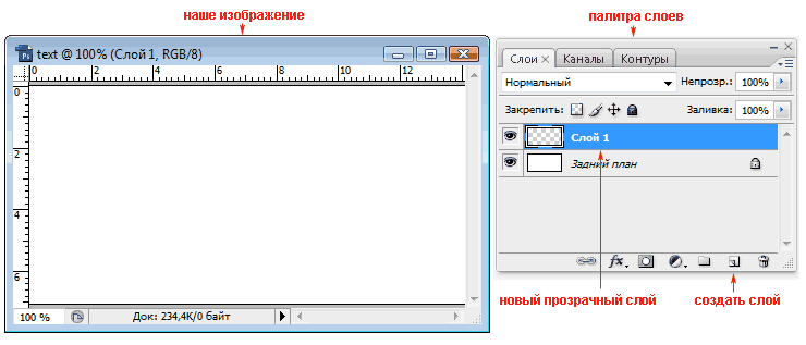 Документ с прозрачным слоем Документ с прозрачным слоем