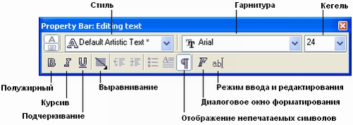 ������ ��������� ��� ����������� Text